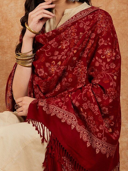 Woven Design Winter Pashmina Shawl